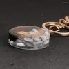 Porte-clés puces naturelles gravier Tai Chi Yin et Yang Orgone pendentif Orgonite énergie voiture suspendus porte-clés guérison Reiki bijoux