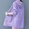 Damesjacks mode 6xl zonbescherming kleding dames zomer Koreaanse anti-paarse lijn ultra dunne ademende jas moeder losse top 230515