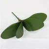 Fleurs décoratives Artificielle Phalaenopsis Feuille PVC Vert Fête De Mariage Plante En Pot Arrangement De Fleurs Maison Table Décor Faux Orchidée Feuilles
