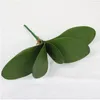 Decorative Flowers Artificial Phalaenopsis Leaf PVC Green Wedding Party Plant Potted Flower Arrangement Home Table Decor Fake Orchid Leaves