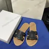 luxury sandals slippers designer women's TRIOMPHE mules cow leather summer beach durable slides genuine leather slippers with box
