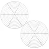 Baking Tools 2 Pcs Dessert Trays Metal Barbecue Net Toaster Tray Bread Ravk Accessory Cooking Steamer Rack Wire Cooling