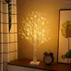 Flores decorativas 24/144 LED Birch Night Light Growing Bronsai Tree Table Lamp para festa de casamento de casamentos em casa Atmospra