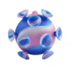 Fidget Toy Sug Cup 3D Silicone Ball Suction Cup Toy med sensorisk kast spel fidget spel leksak för barn tonåringar och vuxna