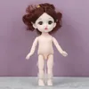 Poupées Mini fille visage mignon 16 cm Bjd 112 Cheveux Courts Garçon Dormir Cochon Nu Corps Habiller Mode pour Filles Cadeau DIY Jouets 230512