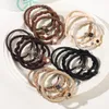 Basic Hair Ties for Women, High Elastic Hair Band Ponytail Holders, Versatile Hair Loop, Hair Ornament Headwear Rope 5 Colors/Lot