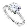 9K 14K 18K Gold 1CT Round Brilliant Cut Moissanite Ring med certifikatgruppen Moissanite Diamond Setting och New Style253s