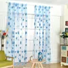 Curtain Floral Pattern Tulle Door Window Yarn Bedroom Living Room Modern Sheer Flocked Luxury Curtains 2 Colors