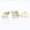 Loose Gemstones Moissanite Yellow Color Square Princess Cut VVS1 Ring Bracelet Jewelry DIY Material