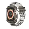 TPU الأشرطة التدرج التدرج ملونة النطاق watchcase قطعة واحدة كاملة الاستبدال وقائي نطاقات ل Apple Watch Iwatch Series 8 7 6 SE 5 4 3 الحجم