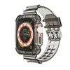 TPU 스트랩 그라디언트 컬러 밴드 워치 케이스 애플 워치 Iwatch 시리즈 8 7 6 SE 5 4 3 크기 40/41 45mm Ultra 49mm