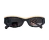مصمم الأزياء 9112 نظارة شمسية للنساء عتيقة الطليعة البيضاوية نظارات الإطارات الصغيرة الصيفية الترفيهية متعددة الاستخدامات المضادة للترفيهية تأتي مع العلبة