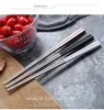 Chopsticks 1pair Stainless Steel Portable Travel Tableware Set Anti-slip Temperature Sushi Kitchen Supplie