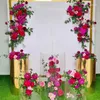 Party Decoration 3pcs/set)Wedding Gold Mirror Acrylic Plinth Stand Plastic Cylinder Mental Yudao457