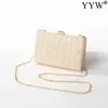 Tasche gewebt einfache Designer Stroh Schulter für Frauen Damen Hochzeit Party kleine Geldbörse Mode Clutch Handtasche Box
