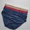 Underbyxor 3 Pack 100% Pure Silk Stickade Men's Underwear Briefs Storlek L XL 2XL 3XL SG105 230515