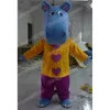 Performance Hippo Mascot Costume Hoogwaardige Carnival Festival Jurk Halloween Christmas Unisex Outdoor Advertising Outfit Suit