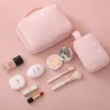 Kosmetiska väskor fall kvinna kosmetolog nödvändig svamp väska rese bärbar arrangör toalettartikel skönhet handväska snabb makeup lov