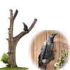 Dekorativa föremål Figurer Fake Raven Harts Statue Bird Crow Sculpture Outdoor Crows Halloween Decor Creative For Garden Courtyard Animal Decoration 230515