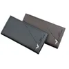 Plånböcker för män svart plånbok affärsstil mäns gåva pu mjuk hud lång 18,5 cm 9 cm 1,8 cm handväska kortväska