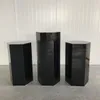 Party Decoration Hexagon Black Mental Plinths & Pillar Pedestal Display Stand Laser Cut Cake Iron Metal Plinth 799