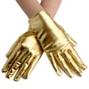 4Pair Fashion Punk Patent Leather Gloves Dance Stage Performance Etiketthandskar