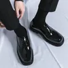 Mężczyźni Japonia Karajuku w stylu mody streetwear grube platforma swobodne patentowe buty skórzane męskie sukienki skórzane buty