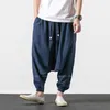 Ethnic Clothing Fashion Asian Clothes Japanese Style Wide Leg Harem Pants Men Chinese Bottoms Samurai Loose Trousers Hip Hop