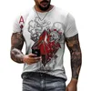 Mens T Shirts Fashion Shirt for Men 3D Print Overized Top Tees Homme Hearts Poker A Style Streetwear Hip Hop Harajuku Personality Custom