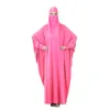 Ethnische Kleidung Frauen Gebetskleidungsstück Muslim 2PCS Hijabs Khimar Abaya Robe Kleid Full Cover Ramadan Thobe Kleid Islamisch Dubai Saudi Arab