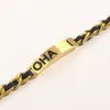 Designerski złoty naszyjnik dla kobiet marka C-litera stalowa skóra skórzana przez łańcuch Naszyjniki biżuterii