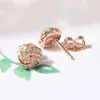 Luxe roségouden knoopstudoor oorbellen voor Pandora 925 Sterling Silver Wedding Party Sieraden Designer Oorringset voor vrouwen zussen cadeau earring met originele doos