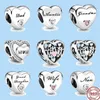 925 Charm Boncuk Aksesuarları Fit Pandora Takımları Takı Baba Mom Teyze Karısı Nan Torunu Ma Bead