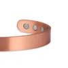 Bangle eenvoudige zuivere koperen armband magnetische manchet verstelbare magneet gezondheidsarmbanden armbanden voor artritisaccessoires