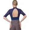 Bühne Tragen Weibliche Latin Dance Body Sexy Backless Latino Kostüm Mesh Patchwork Ballsaal Kleidung Cha Rumba FLHY0318