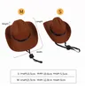 Pet Cowboy Hat Bandana -kostuum, grappige hondenkatkostuumaccessoires ingesteld voor Mexicaanse verjaardag Kerstmis en vakantiefeest dagelijks dragen