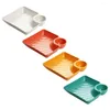 Dinnerware Sets 4 Pcs Nail Plates Clear Dessert Dip Serving Platter Salad Plate Paper Ceramic Sauce Dish Chip Sticks Set