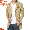 Herrjackor 2023 Autumn Winter Men Jacket Slim Fit Cool Outerwear Single Breasted Plus Size