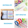 Present Wrap 20 Rolls of Note Tapes Transparenta Highlight Portable Page Markers för