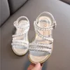 Flickor sandaler sommar mode baby lilla flicka prinsessor skor mjuk botten strand sandal sandalias para bebe 230515