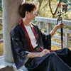 Etnische kleding Japanse stijl Kimonos Men Women 2023 Vintage Knight Gedrukt Cardigan Boho Blouses Zonnebrandcrème Shirts Anime dubbelzijdig