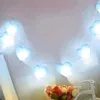 Dizeler Pil Çalışan Noel Işıkları Kısa Strand Zamanlayıcı Işık Dize 10 Kalp Led Kar Tanesi ICICLE DIŞ