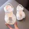 Sandales Summer born Infant Baby Girls Bowknot Princess Shoes Toddler Kids Pink White Lace Rubber Sandals 1 2 3 4 5 6 Ans 230515