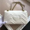 topkwaliteit marmont ketting schoudertas vrouw mode klassieke luxe ontwerper handtassen dame echt lederen banket zwarte messenger crossbody tas 06