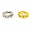 Mode lyxig design 18k guld titan stål par ringar för mans kvinnors festälskare valentins dag gåva förlovningsringar smycken dhl gratis