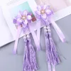 Hair Accessories 2PCS Flower Hairpin Girl Tassel Ribbon Chinese Style Antique Han Clothing Children Clips