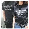 Men's T Shirts Full Cotton Men Women T-shirt Clothes Casual Femme Tshirt Streetwear Tee Shirt Homme Black Funny Couple