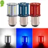 Nouveau 2pcs 1157 Ampoules Led Red Brake Strobe Drls Flowing 2-in-1 Fuctions 4014 Smd Bay15d Led Light pour Auto Brake Lamps Drl 12v P21