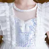 Robes de fille 2023 princesse robes de bal formelles pour bébé filles infantile robe blanche à paillettes fêtes de mariage enfants baptême Eid