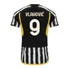 Fans Player Soccer Jerseys 23 24 Home Away MILIK DI MARIA VLAHOVIC KEAN POGBA CHIESA McKENNIE LOCATELLI Maillot de football 2023 2024 Kits hommes et enfants unifor JUvEntUs